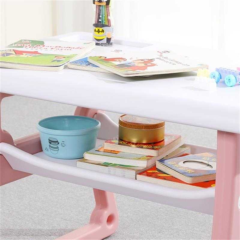 Masuta de studiu School Pink cu 2 scaune Nichiduta - imagine 2