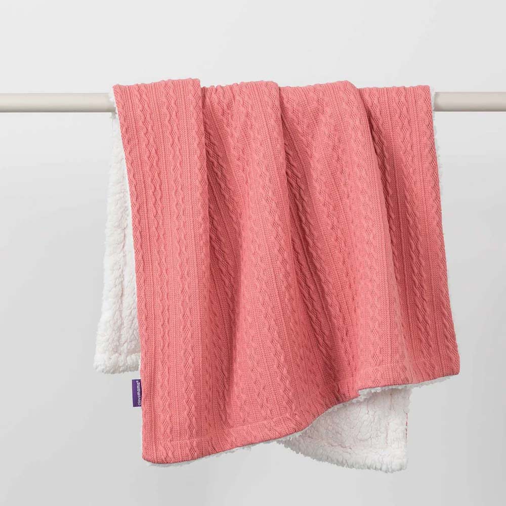 Paturica Clevamama Lux Sherpa Pink, Moale și Caldă
