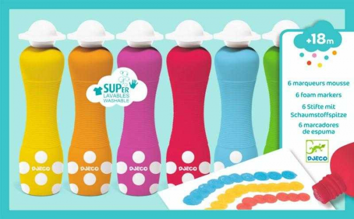 Set Markere Rotunde Djeco pentru Bebe