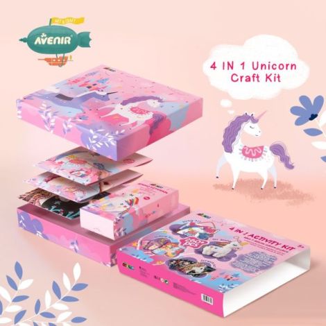 Set creativ 4 în 1 Unicorni Avenir | Arta & Joc - imagine 2