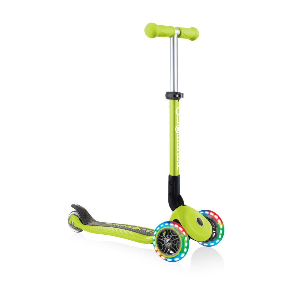 Trotineta Globber Junior Pliabila cu Lumini Verde