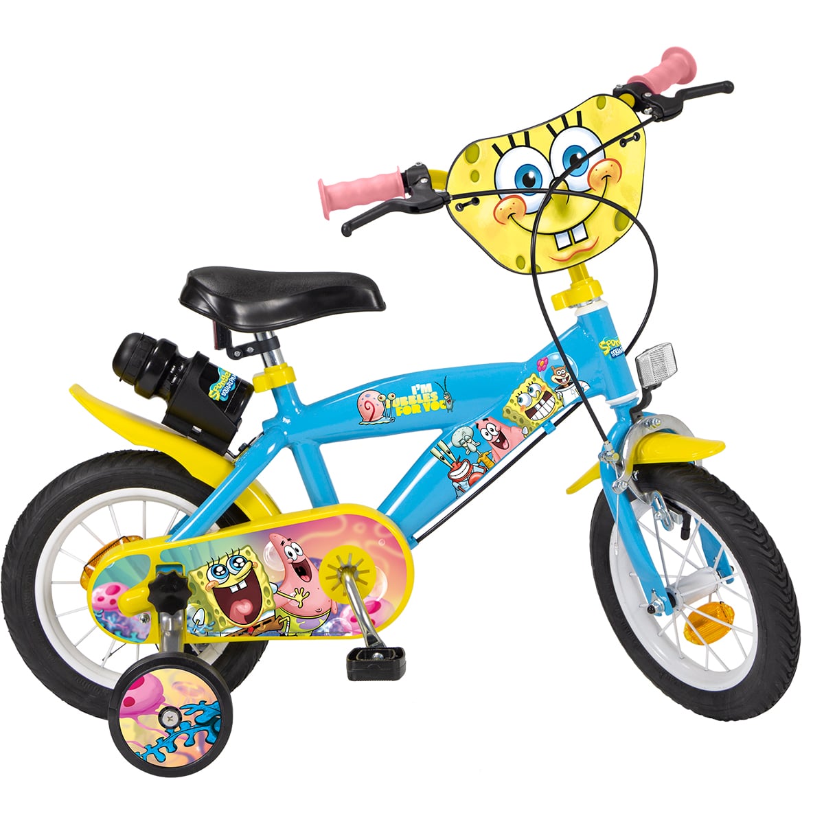 Bicicleta Sponge Bob 12 inch cu Roti Ajutatoare
