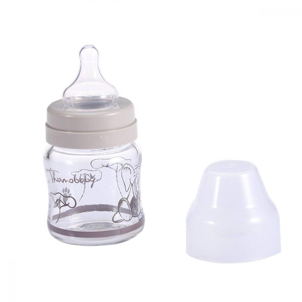 Set 2 biberoane sticla Thermobaby 120ml, gat larg