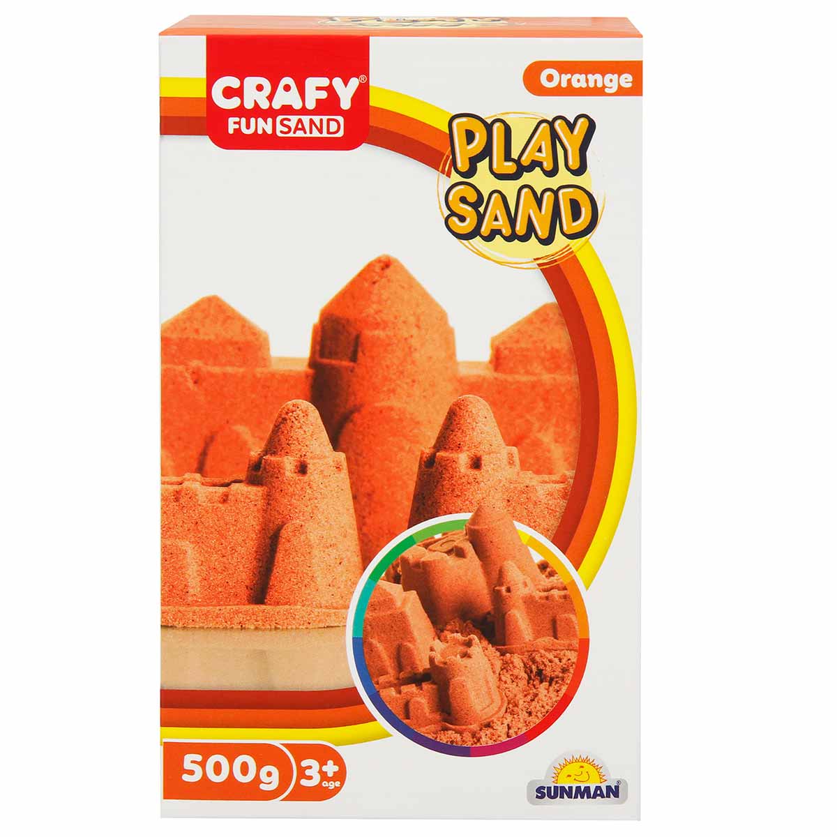 Nisip Kinetic Crafy 500g Portocaliu - Modelare Creativă