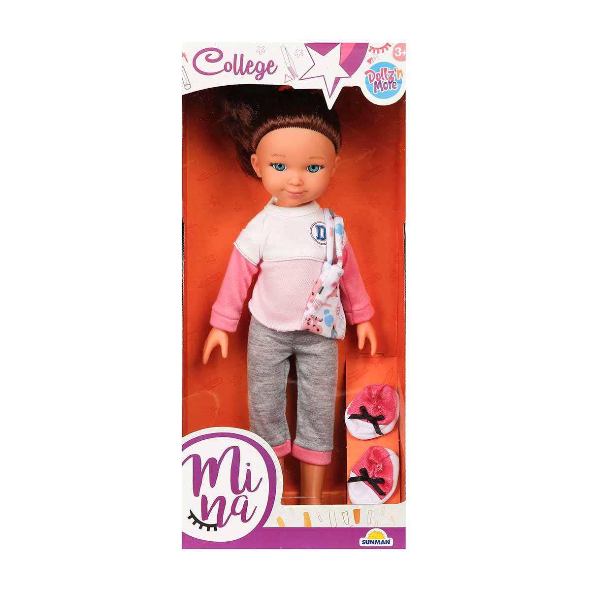 Papusa Mina la facultate Dollz'n More, 35 cm