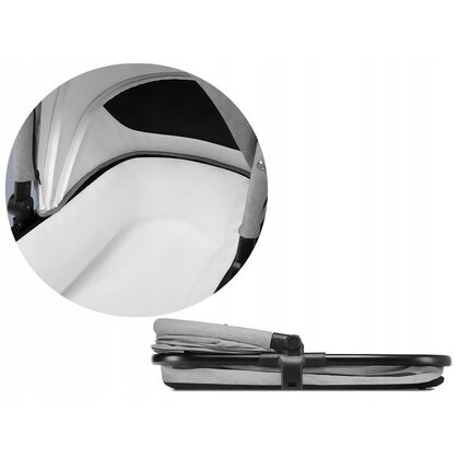 Carucior Lionelo Mika 2 in 1 Gri Aluminiu Ușor - imagine 3