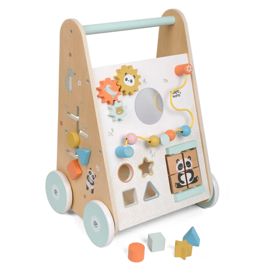 Antemergator Saro Baby Lemn FSC cu Activități - imagine 6