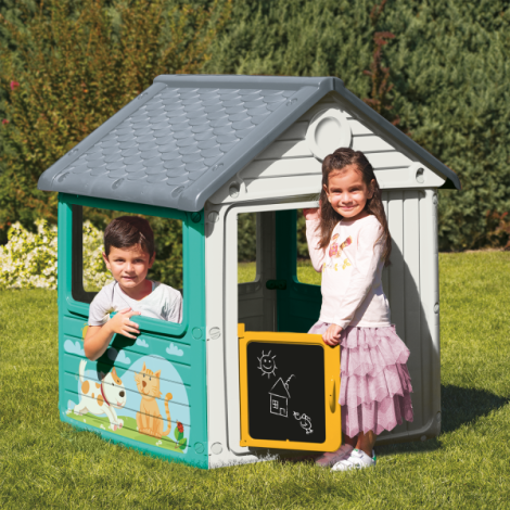 Casuta Dolu cu Tablita de Desen Pastel pentru Copii - imagine 4