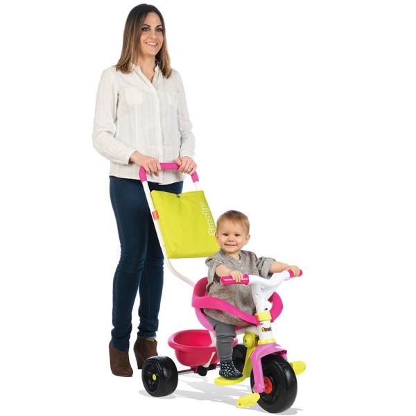 Tricicleta Smoby Be Fun Pink, Maner Parinti - imagine 2