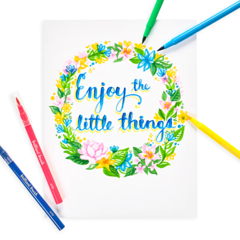 Carioci cu pensulă Ooly Brilliant Brush - Set 12 - imagine 4
