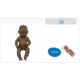 Păpușă Bebeluș African Băiat 32 cm Miniland - imagine 2