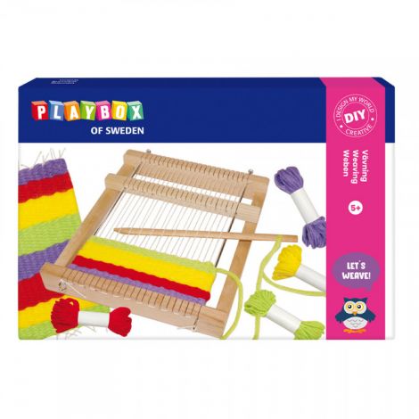 Minirazboi de Tesut Playbox - Set Creatie Lemn - imagine 2