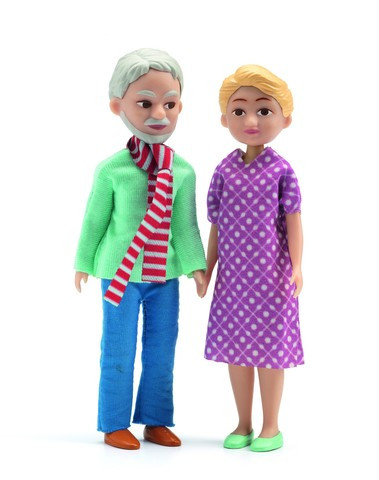 Figurine Djeco Bunici, Set Păpuși Mobil