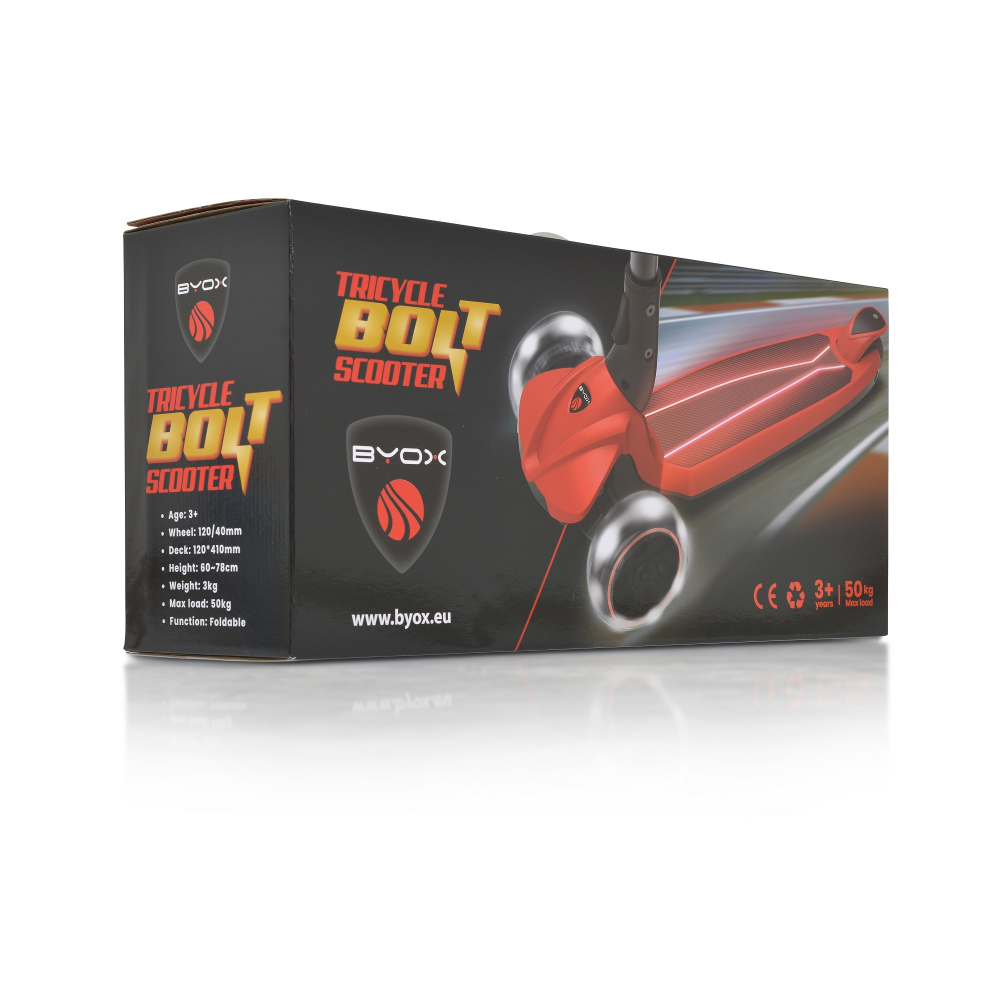 Trotineta Byox Bolt Albastră, Pliabilă, cu LED - imagine 7