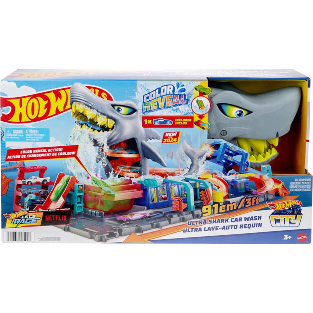 Hot Wheels City Color Reveal Spălătorie Ultra Shark