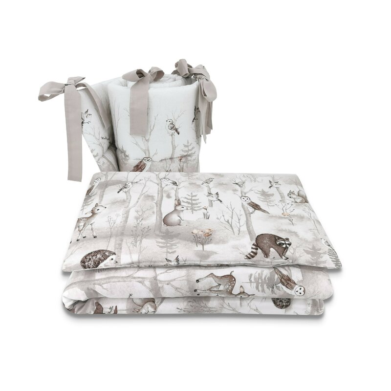 Lenjerie MimiNu Woodland 3 piese 120x60cm