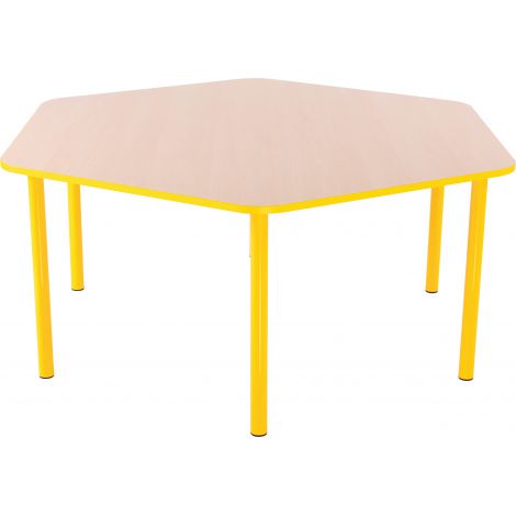 Masa Hexagonala Bambino, Cant Galben, Ajustabila