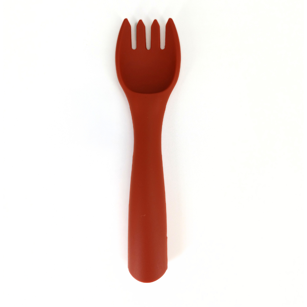 Furculita Coccorito Red, Silicon Sigur pentru Bebelusi - imagine 2