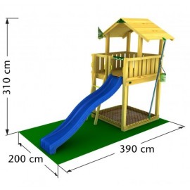 Spațiu de joacă CHALET Junglegym - Casuță lemn - imagine 4