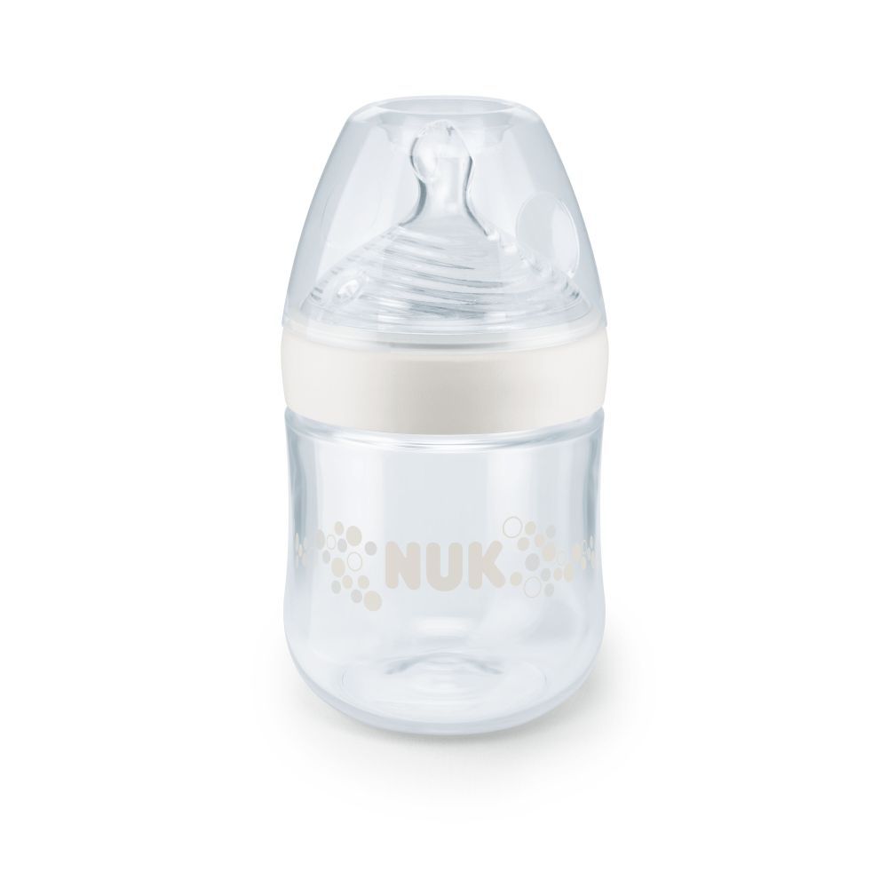Biberon Nuk Nature Sense 150ml, Alb, 0-6 luni - imagine 2