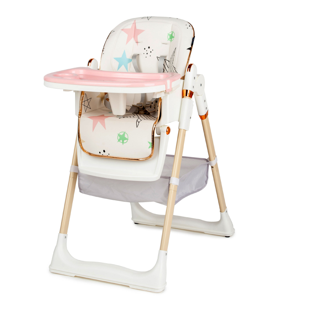 Scaun de masa Juju EatFun Pink Stars | Comoditate - imagine 8