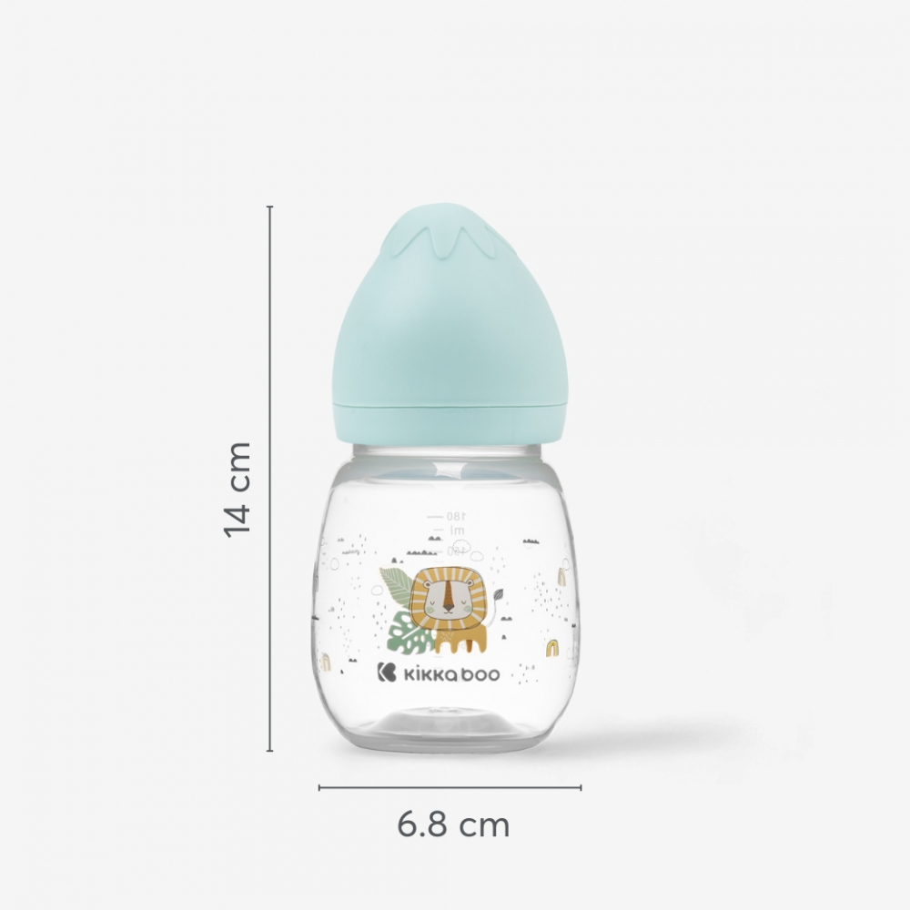 Biberon Kikkaboo Savanna Mint 180ml Anti-Colici - imagine 5