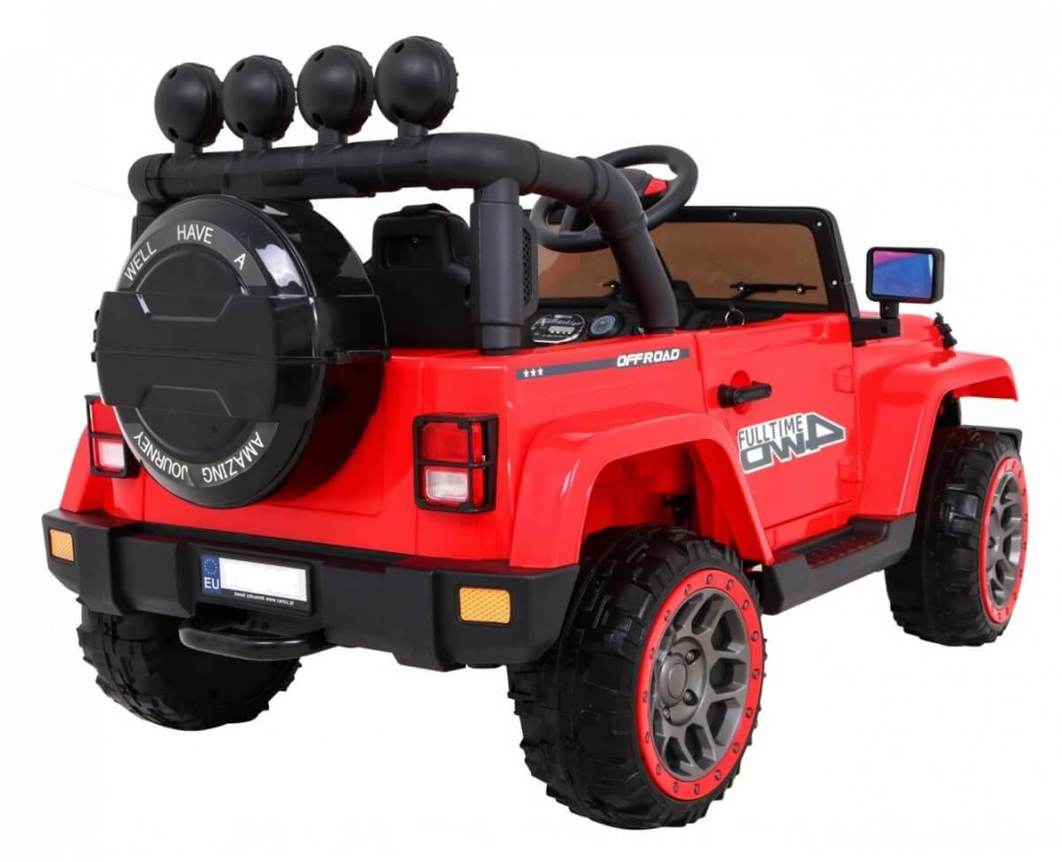 Mașinuță Electrică 4x4 Jeep Roșu | Autokids - imagine 11