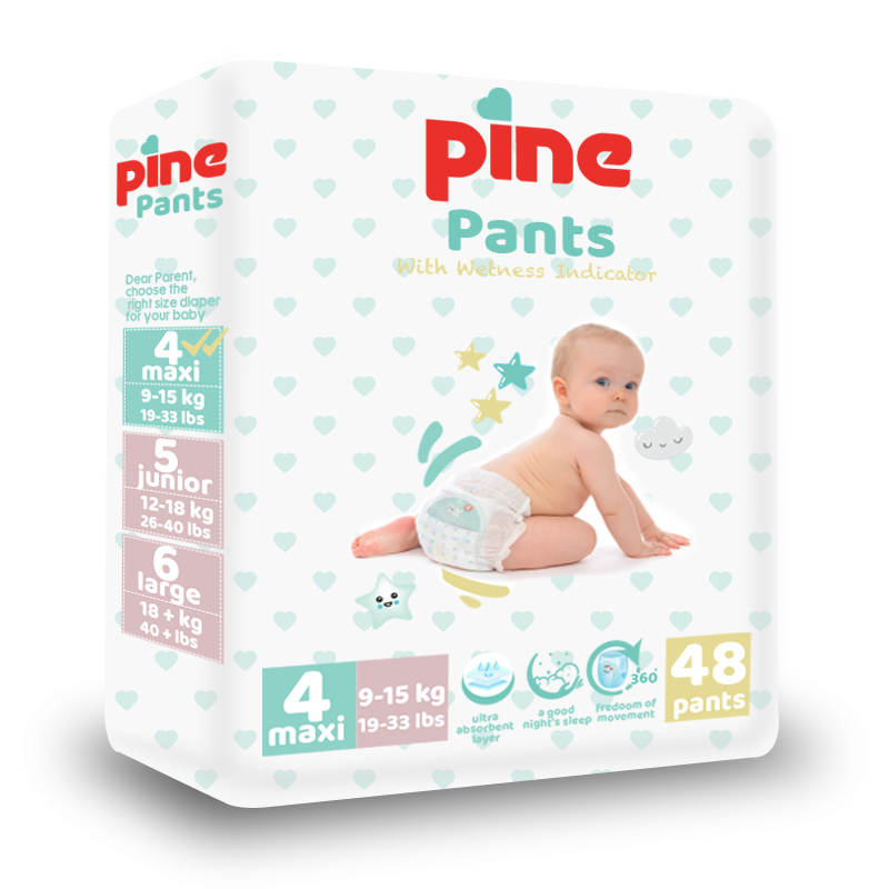 Pine Pants Maxi 9-15kg 48buc Scutece Chilot - imagine 2
