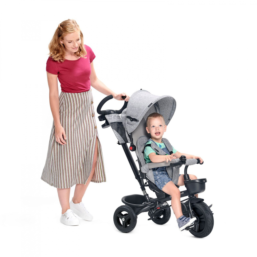 Kinderkraft Aveo Light Grey - Tricicleta Evolutiva 9 luni-5 ani - imagine 6