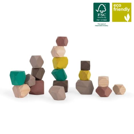Joc educativ Wood Stones Miniland, Dezvoltare Motricitate - imagine 6