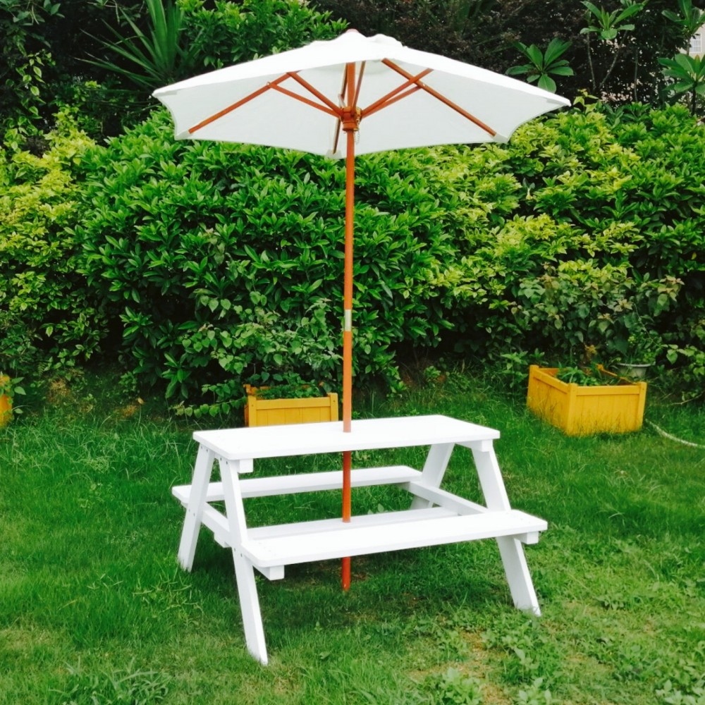 Set masuta gradina Ginger Home cu bancute si umbrela - imagine 5