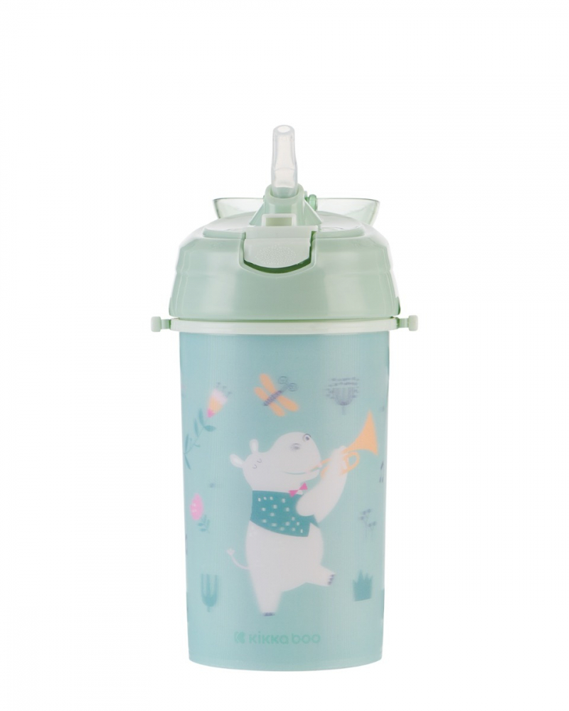 Cană KikkaBoo Music Fest cu Pai Silicon 450ml - imagine 2