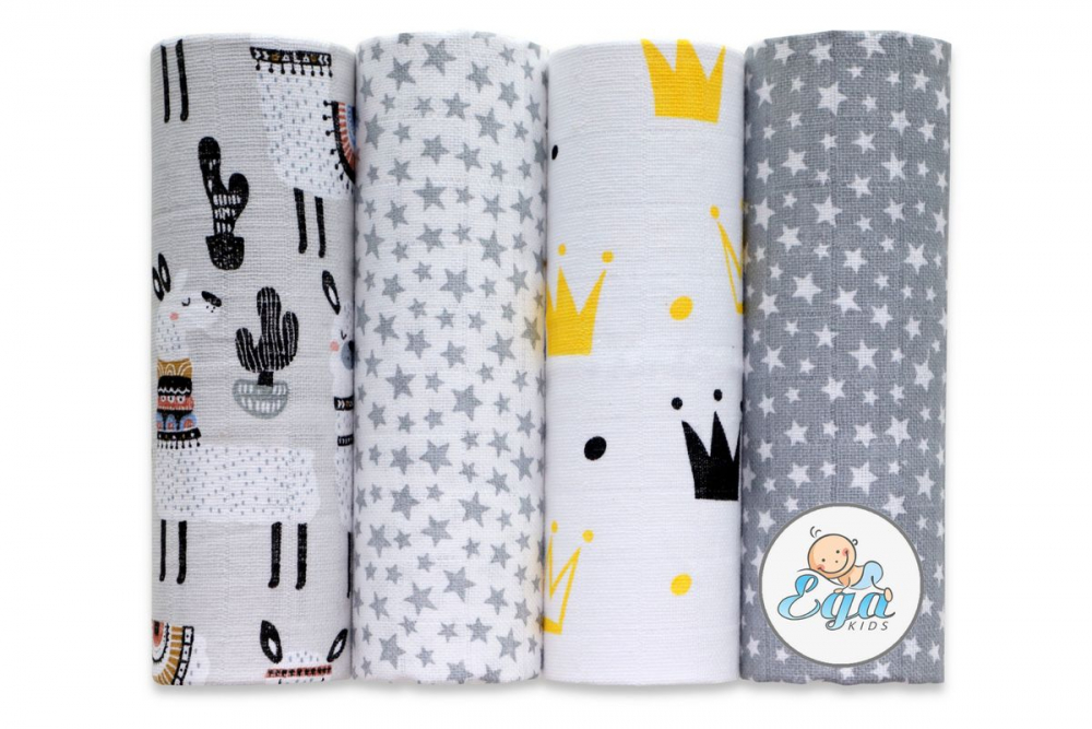 Set 4 Scutece Bumbac Egakids 70x80 cm - imagine 2