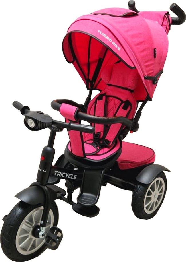 Baby Care Turbo Bike Tricicleta Roz Multifuncțională - imagine 5