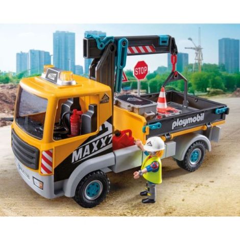 Playmobil Camion Constructii cu Macara Distractiv - imagine 6