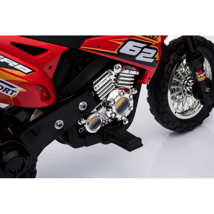 Motocicleta Electrica Ramiz Cross Rosu cu Lumini - imagine 6