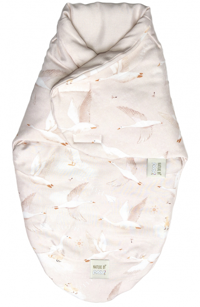 Baby Swaddle BabySoft, Bumbac, Bej | Amy - imagine 2