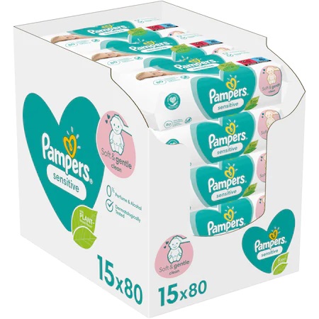 Servetele Pampers Sensitive 1200 buc - delicate - imagine 5