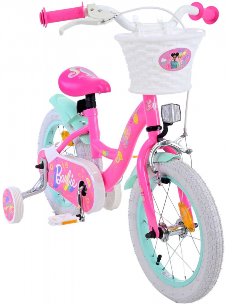 Bicicleta Barbie 14" Eandl Cycles cu Cosulet și Frână - imagine 8