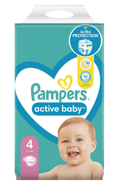 Pampers Active Baby M4 132 buc | Uscați și Protejați - imagine 8