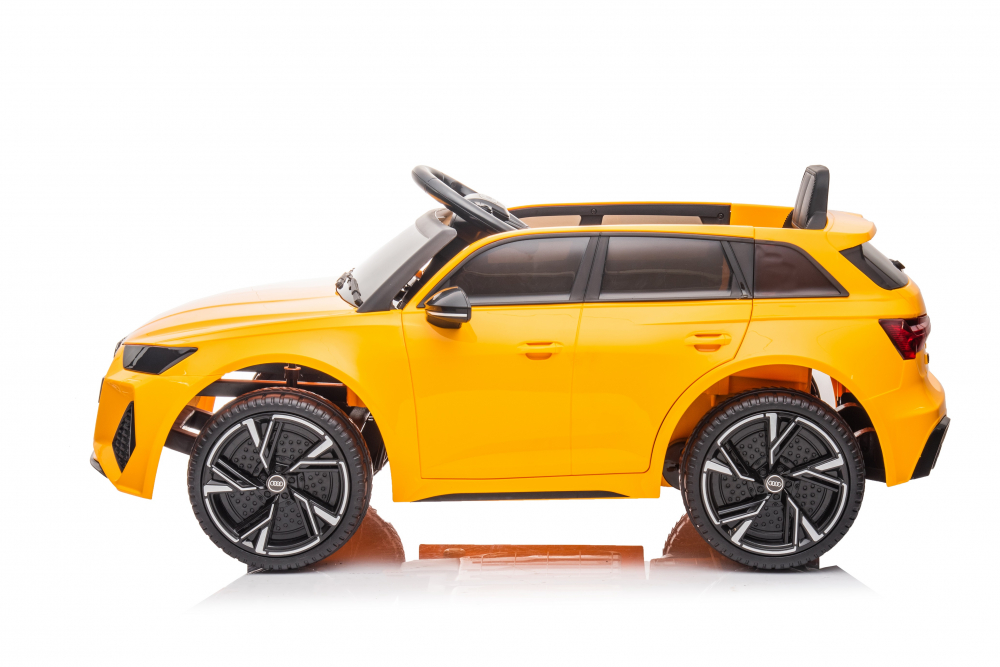 Masinuta Electrica Audi RS6 Yellow cu Telecomanda - imagine 4
