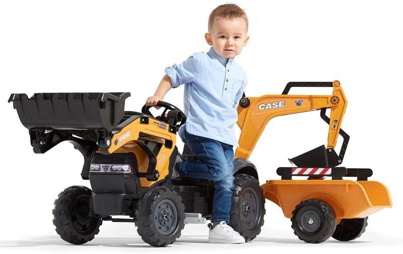 Tractor pedale Falk cu incarcator si excavator