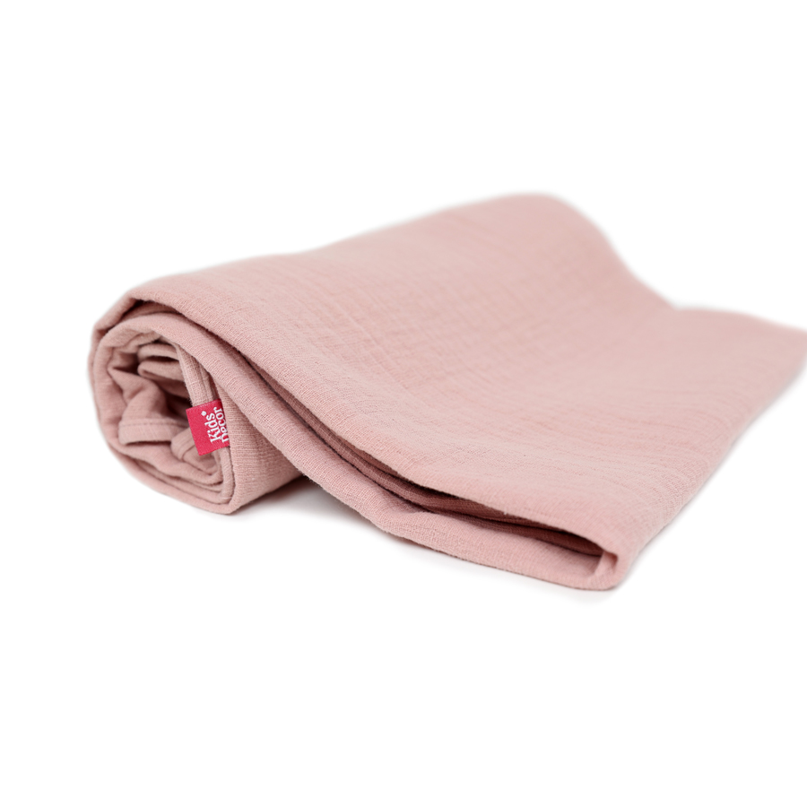 Paturica KidsDecor Muselina Blushing Pink 100x100 - imagine 3