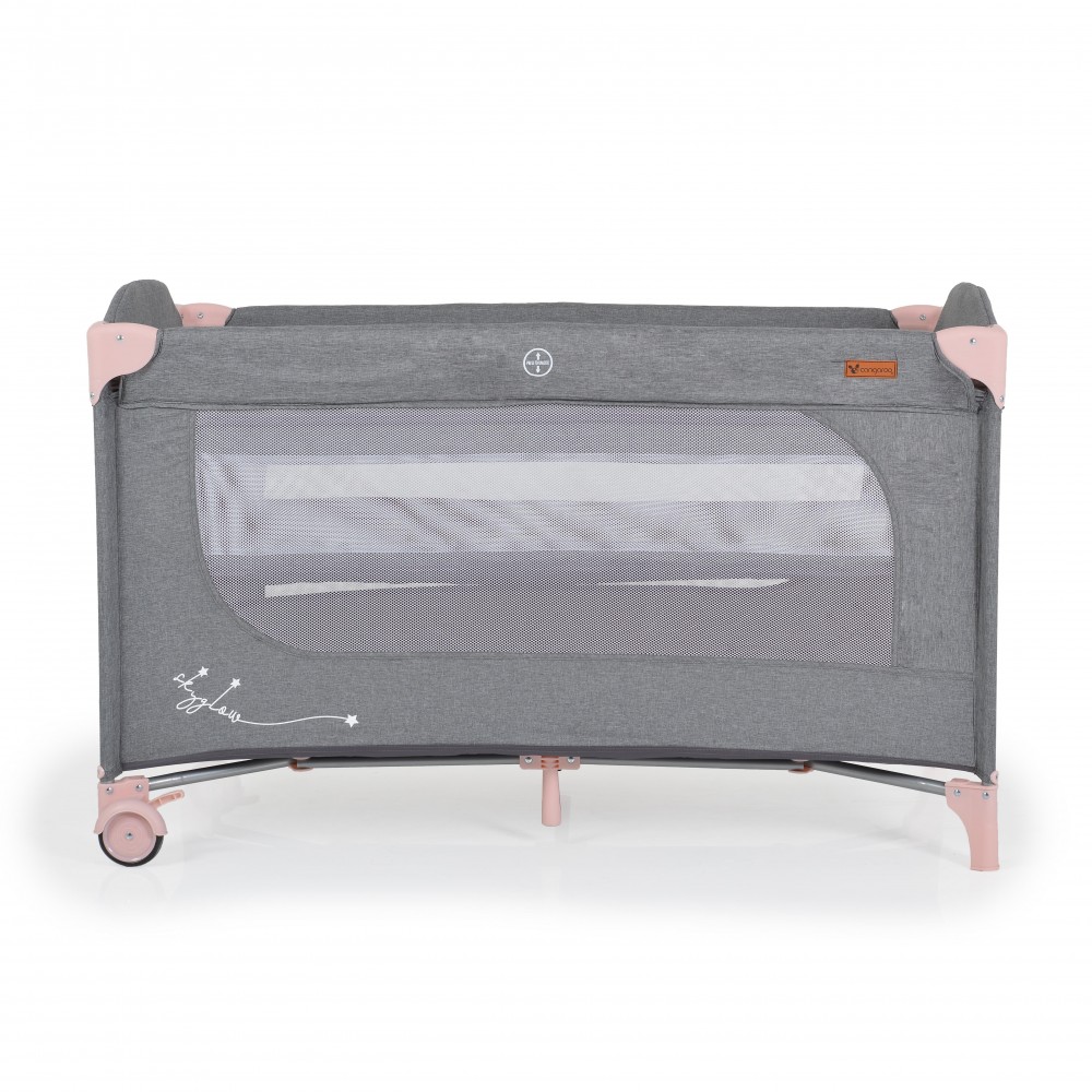 Patut Pliabil Cangaroo 2in1 SkyGlow Pink - imagine 4