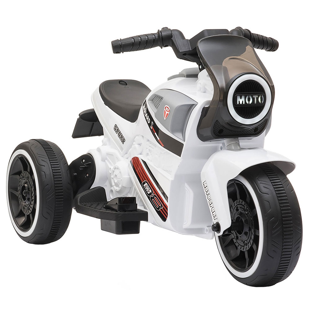 Motocicleta Chipolino Sport Max White, 6V - imagine 8