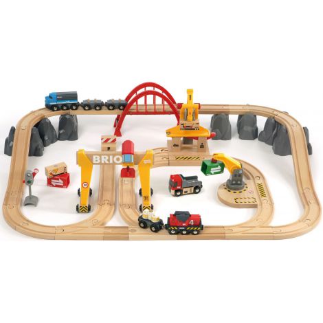 Set Deluxe Cale Ferată Brio 33097 cu Trenuri de Marfă