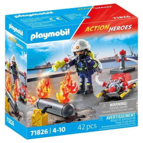 Playmobil Pompier cu Pompa de Apă pentru Eroi - imagine 2