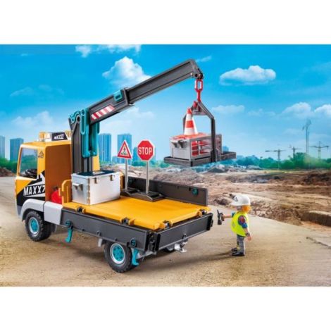 Playmobil Camion Constructii cu Macara Distractiv - imagine 4