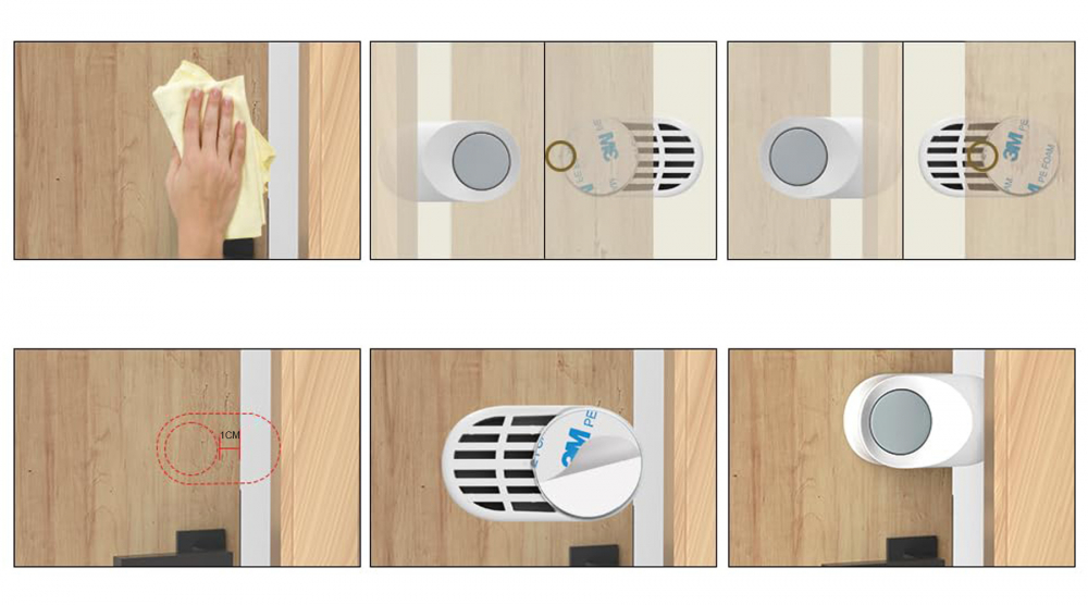 Opritor Ușă Rotativ Sipo Baby Safety, 2 Bucăți - imagine 6