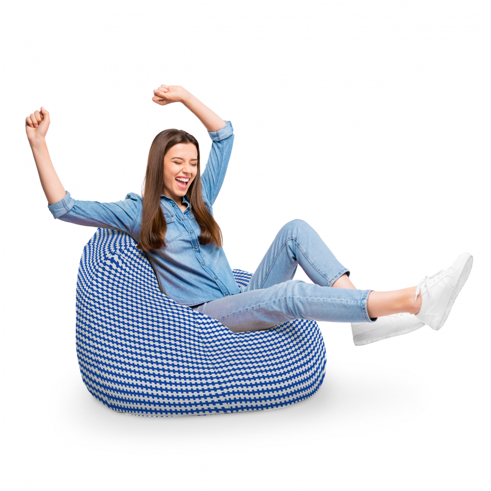 Fotoliu Puf XL Updeco Scandinavian Blue, Relaxare